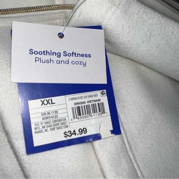 JoyLab XXL Ivory Plush Zip Pullover Sweatshirt – Cozy, Minimalist, & Chic, NWT - Picture 6 of 9